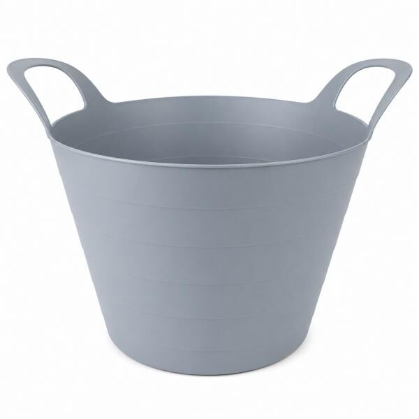 Praktische 30 Liter Universalwanne Flexi-Wanne mit ergonomische Tragegriffe Flexi-Eimer Gartenkorb Wäschekorb ca. 54x42x36 cm  - Kein Farb