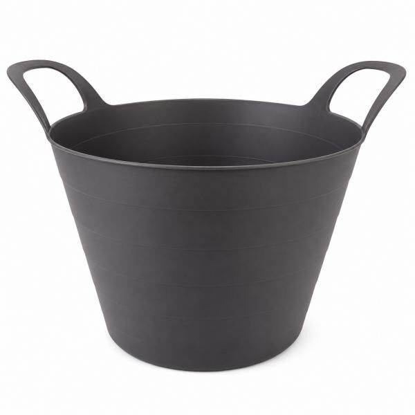 Praktische 30 Liter Universalwanne Flexi-Wanne mit ergonomische Tragegriffe Flexi-Eimer Gartenkorb Wäschekorb ca. 54x42x36 cm  - Kein Farb
