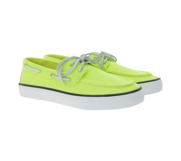 SPERRY Bahama 2.0 Canvas Boots-Schuhe nachhaltige Damen Freizeit-Schuhe mit Memory-Schaum Sohle STS88708 Lime-Gr&uuml;n