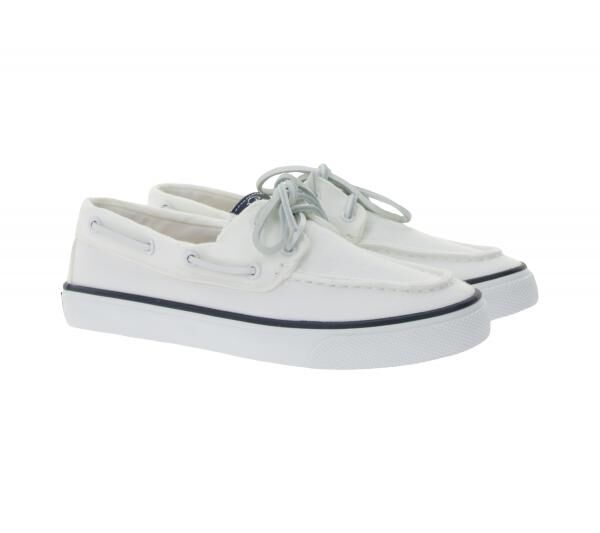 SPERRY Bahama 2.0 Canvas Boots-Schuhe nachhaltige Damen Freizeit-Schuhe mit Memory-Schaum Sohle STS88709 Wei&szlig;