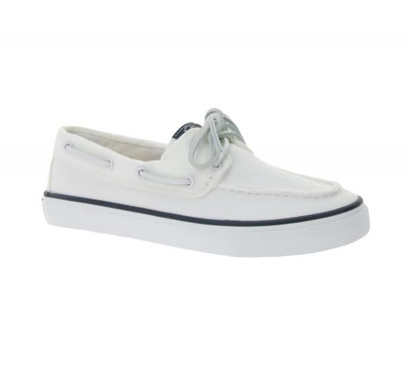 SPERRY Bahama 2.0 Canvas Boots-Schuhe nachhaltige Damen Freizeit-Schuhe mit Memory-Schaum Sohle STS88709 Wei&szlig;