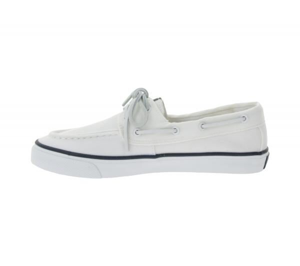 SPERRY Bahama 2.0 Canvas Boots-Schuhe nachhaltige Damen Freizeit-Schuhe mit Memory-Schaum Sohle STS88709 Wei&szlig;