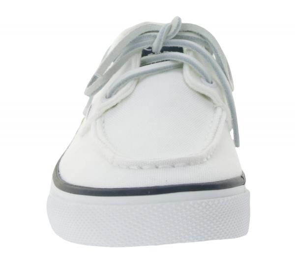 SPERRY Bahama 2.0 Canvas Boots-Schuhe nachhaltige Damen Freizeit-Schuhe mit Memory-Schaum Sohle STS88709 Wei&szlig;