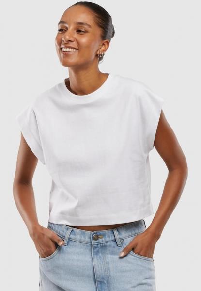 sportliches URBAN CLASSICS Damen T-Shirt Oversize 240 g/m&sup2; mit Baumwolle Wei&szlig;