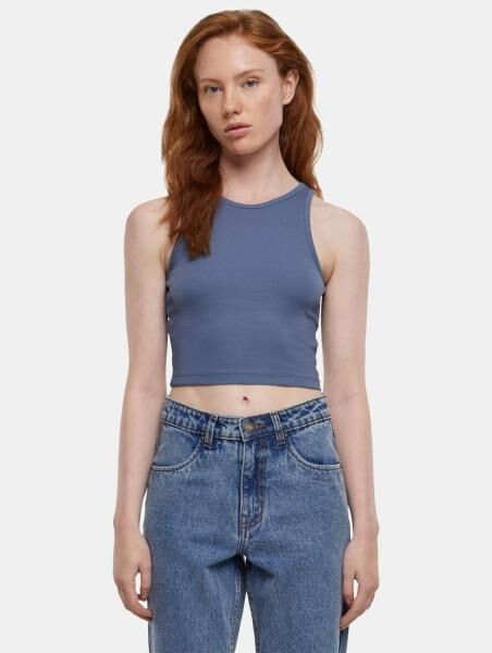 sportliches Urban Classics Damen T-Shirt Stretch 180 g/m&sup2; mit Baumwolle Blau