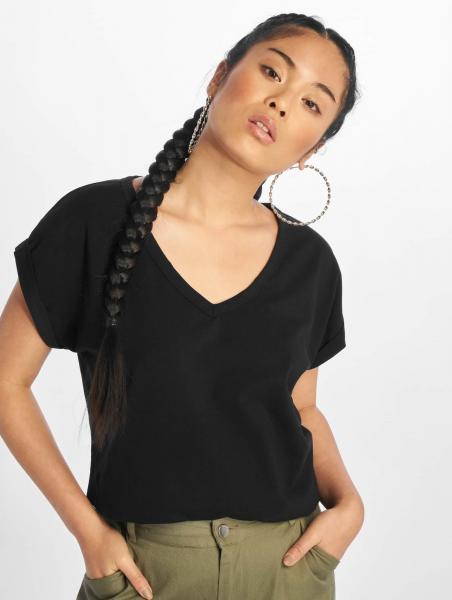 sportliches Urban Classics Damen T-Shirt Stretch 180 g/m&sup2; mit Baumwolle Schwarz