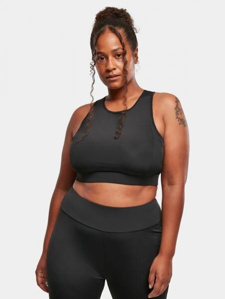 sportliches Urban Classics Damen T-Shirt Stretch 210 g/m&sup2; Schwarz