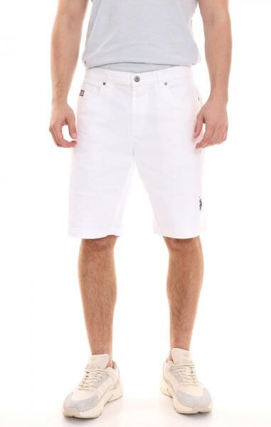 U.S. POLO ASSN. Abel Herren Chino-Shorts nachhaltige Baumwoll-Bermuda Gro&szlig;e Gr&ouml;&szlig;e 157 59799 52940 401 Wei&szlig;