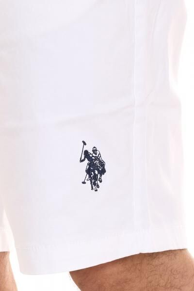 U.S. POLO ASSN. Abel Herren Chino-Shorts nachhaltige Baumwoll-Bermuda Gro&szlig;e Gr&ouml;&szlig;e 157 59799 52940 401 Wei&szlig;