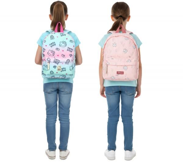 VADOBAG Kinder Rucksack f&uuml;r M&auml;dchen im Hello-Kitty-Design oder Disney Marie Motiv Kindergarten-Rucksack 6L oder 8L Blau oder Rosa