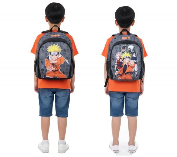 VADOBAG Kids' Backpack with Naruto Design - Daypack, Preschool Backpack, 7L, 135-406, Gray/Black