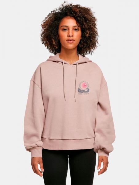 weicher Merchcode Damen Hoodie Kapuze Oversize 300 g/m&sup2; Alt-Rosa