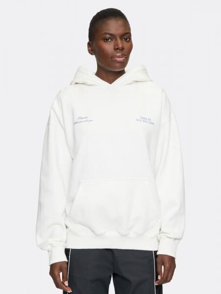 weicher PEGADOR Damen Hoodie mit Baumwolle Wei&szlig;