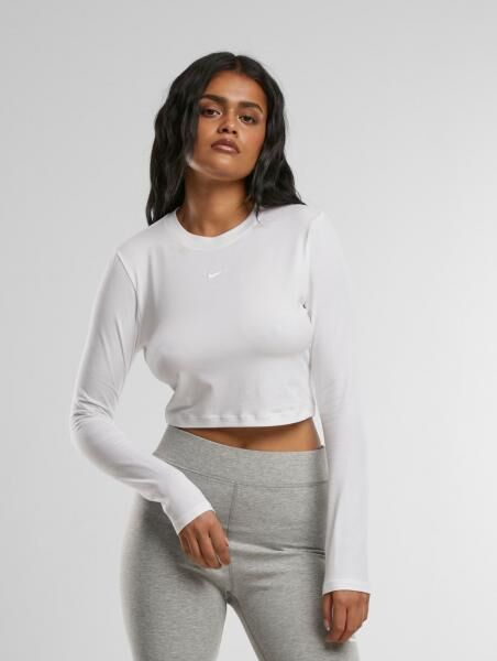 weiches NIKE Damen Sweatshirt Wei&szlig;