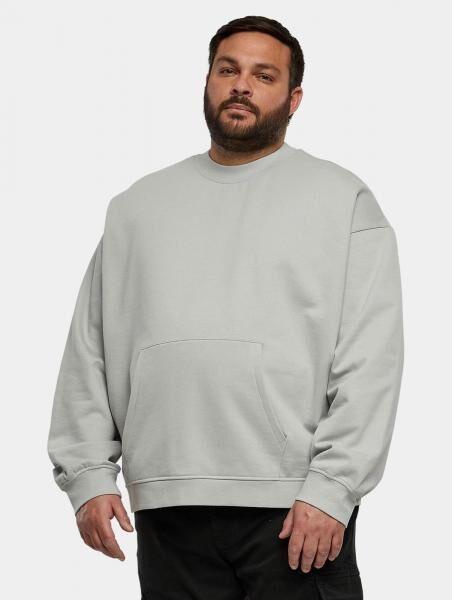 weiches URBAN CLASSICS Herren Sweatshirt 300 g/m&sup2; mit Baumwolle Grau