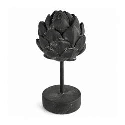 Countryfield Statue Artischocke auf Fuß Davor schwarz 23 cm