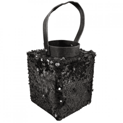 Windlicht Lofty Glam Square schwarz 27 cm