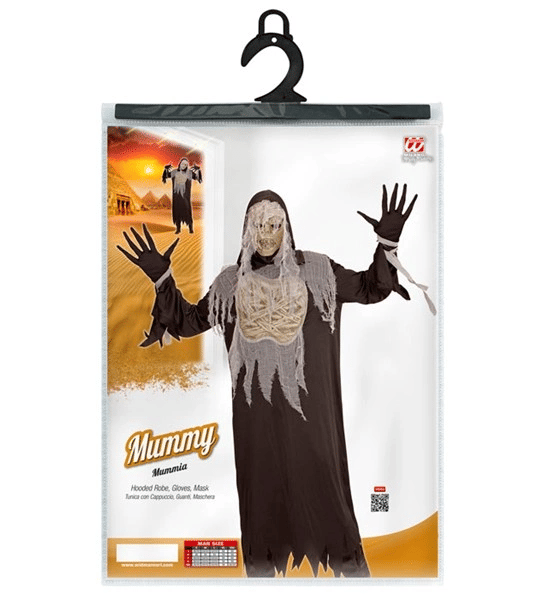 MUMIE (Robe mit Kapuze, Handschuhe, Maske) - (M)