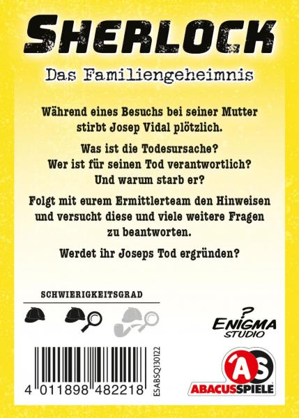 Abacus Spiele 48221 - Sherlock: Das Familiengeheimnis
