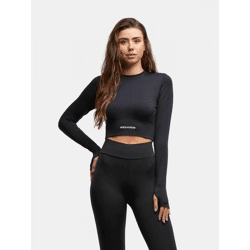 bequemes PEGADOR Damen Sweatshirt Stretch 210 g/m² Schwarz