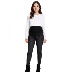 Women's Maternity Pants, Thermal Jeggings, Maternity Wear 911067 Black