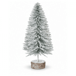 J-Line Weihnachtsbaum, glitzernd, grün/silberfarben, 38 cm