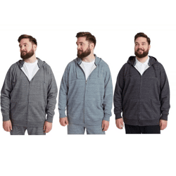 klassische BLEND BT Velno Herren Kapuzenjacke mit Reißverschluss Sweatjacke Große Größen 20714928ME in Grau, Blau oder Schwarz