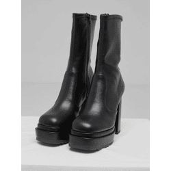 lässige Buffalo Damen Boots Schwarz