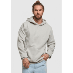 lässiger URBAN CLASSICS Herren Hoodie Rippbündchen Kapuze 270 g/m² Grau
