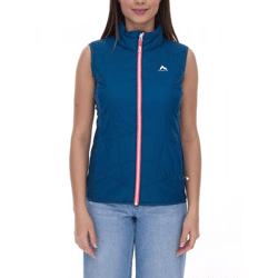 McKINLEY Sansa HYB VST W Damen Weste leicht wasserabweisende Stepp-Weste mit PRIMALOFT-Wattierung 419862 510 Blau