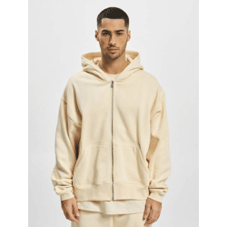 moderner DEF Herren Hoodie Kordelzug Reißverschluss mit Baumwolle Beige