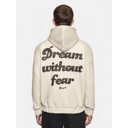 moderner Dropsize Herren Hoodie Reißverschluss Rippbündchen mit Baumwolle Beige
