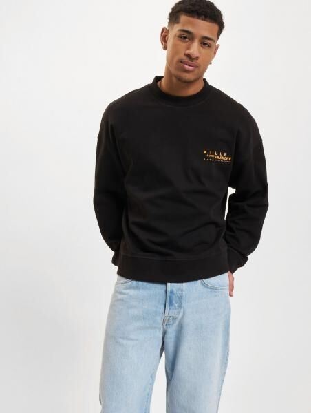 Modern Jack & Jones Men's Cotton Sweatshirt in Black