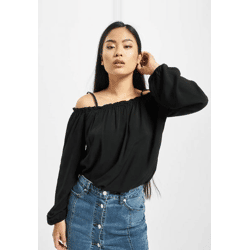 modernes Urban Classics Damen Longsleeve 115 g/m² Schwarz