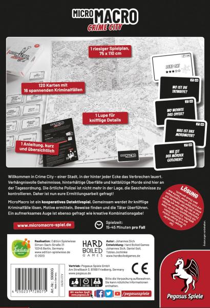 Pegasus Spiele 59060G - MicroMacro: Crime City (Edition Spielwiese)