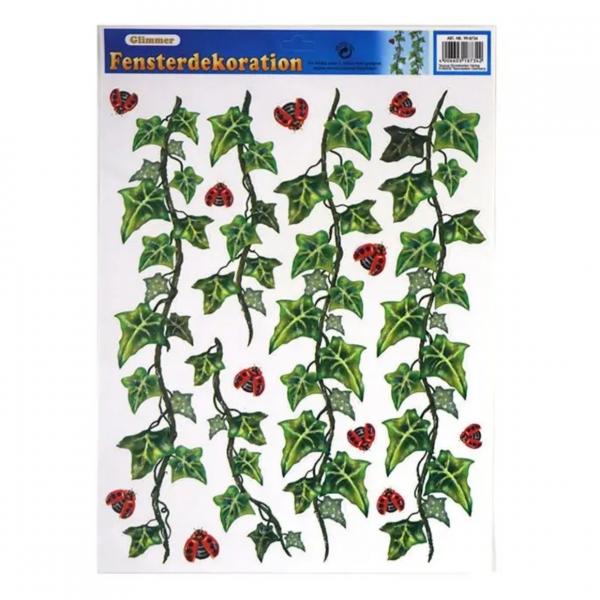 Fensteraufkleber Blumen 42 cm 4 Stück sortiert