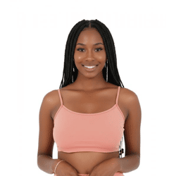 Sixth June Damen Crop-Top mit verstellbaren Spaghettiträgern ärmelloses Baumwoll-Shirt 32965 Lachsrosa