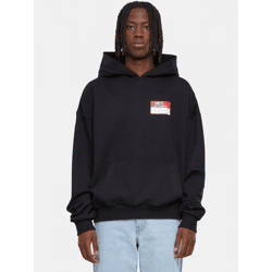 weicher Mister Tee Herren Hoodie Rippbündchen Kapuze mit Baumwolle Schwarz