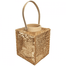 Windlicht Lofty Glam Square natur 27 cm