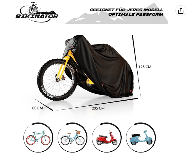 XXL Fahrrad- & Motorrad-Abdeckplane wasserdicht – Neuware – Lagerabverkauf