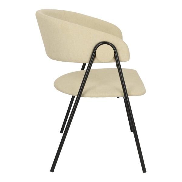 Armlehnstuhl Larisa beige im Loft-Stil, vier Metallbeine