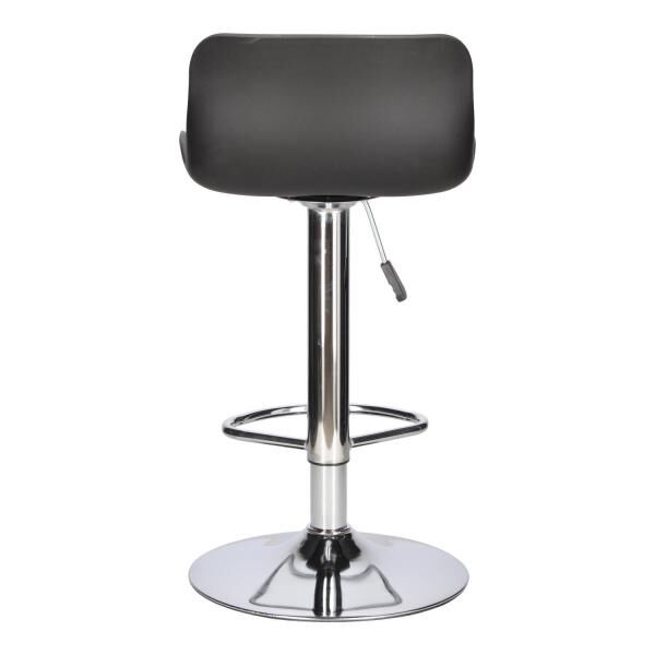 Barhocker Inge schwarz mit Lehne, h&ouml;henverstellbar und drehbar