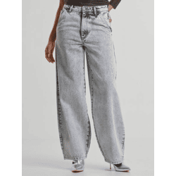 bequeme URBAN CLASSICS Damen Jeans Kordelzug Reißverschluss mit Baumwolle Blau