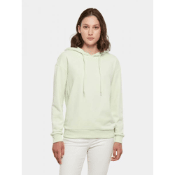 bequemer Build Your Brand Damen Hoodie Kordelzug Rippstrick 300 g/m² mit Baumwolle Pastell-Grün