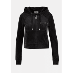 bequemer Juicy Couture Damen Hoodie Stretch Schwarz