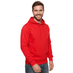 Comfortable men's hooded sweater in a regular fit: Hoodie Sweater 19161 Red