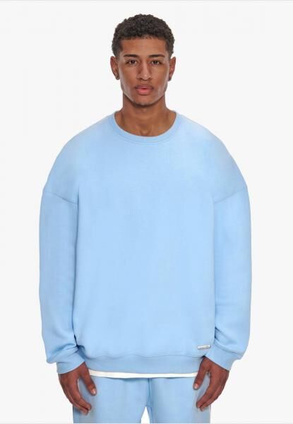 bequemes Dropsize Herren Sweatshirt mit Baumwolle Hell-Blau