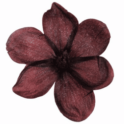 Dekoration „Magnolie“ mit Clip, lila, 15 cm