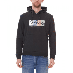 JACK & JONES Men's Hooded Sweatshirt with Cotton Blend, Long-Sleeve Shirt with Color Accents 12262421 Green