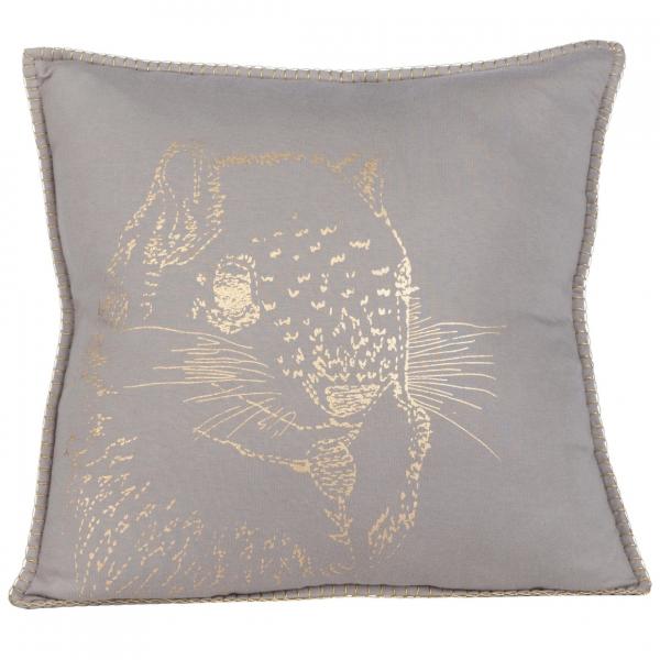 Kidsdepot Kissen „Eichhörnchen“, grau, 40 x 40 cm